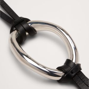 Leather Oval Bracelet