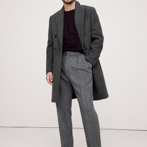 Italian Melton Double-Breasted Topcoat