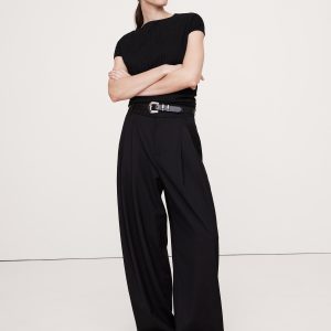 Wide Ribbed Draped Top