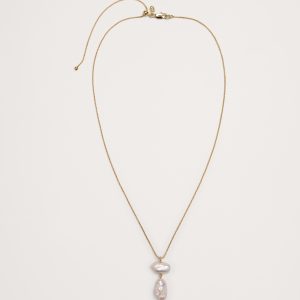 Telaio Baroque Pearl Double Pendant Necklace by Aureus + Argent