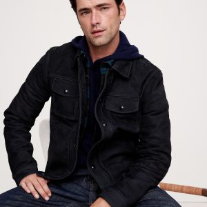 Nubuck Leather Trucker Jacket