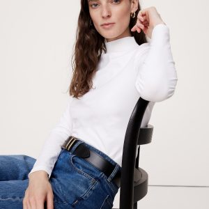 Refined Mock-Neck Top