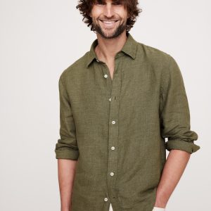 Slim-Fit Linen Shirt