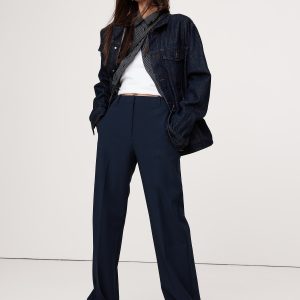 High-Rise Modern Straight Refined Pant