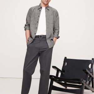 Standard-Fit Chambray Shirt