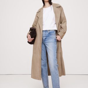 Suede Trench Coat