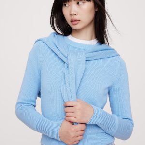 Cotton-Silk Crew-Neck Sweater