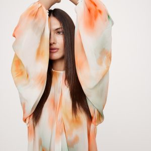 Chiffon Twist-Neck Top