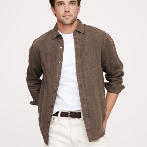 Slim-Fit Linen Shirt