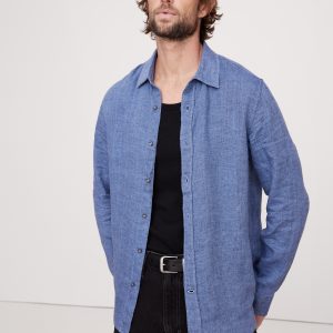 Slim-Fit Linen Shirt