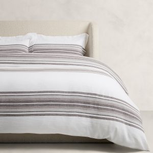 Multi-Stripe Linen Duvet Cover