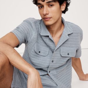 Herringbone Jacquard Resort Shirt