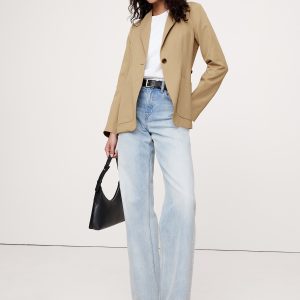 Relaxed Drapey Belted Blazer