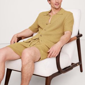 Crochet Cotton Knit Shirt