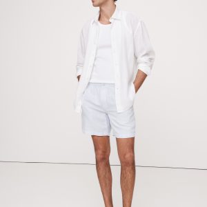 7" Linen-Cotton Pull-On Short