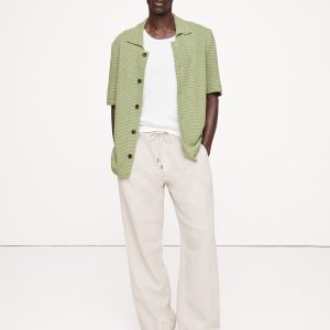 Crochet Cotton Knit Shirt