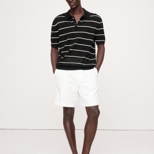Superfine Cotton Mesh Sweater Polo