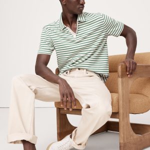 Luxury-Touch Stripe Polo
