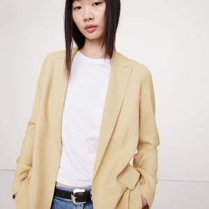 Drapey-Twill Blazer