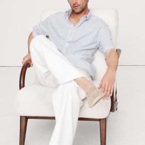 Relaxed-Fit Summerweight Cotton Short-Sleeve Shirt