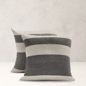 Bold Stripe Linen Sham Set