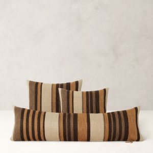 Handwoven Striped Cotton-Linen Pillow Cover