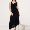 Crepe Twist-Shoulder Dress