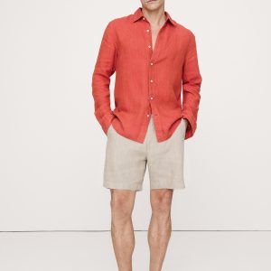 Slim-Fit Linen Shirt
