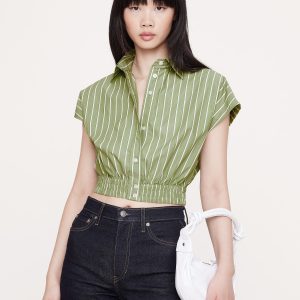 Cotton Poplin Cropped Shirt