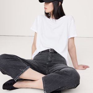 Oversized Cotton-Silk Crew-Neck T-Shirt