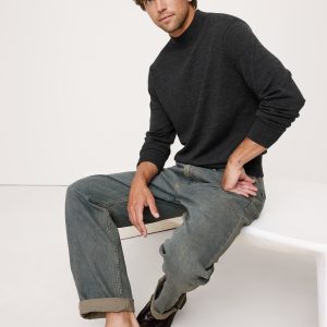 Merino Mock-Neck Sweater