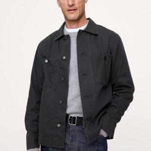 Coated Cotton Twill Overshirt