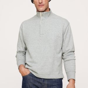 Terry Mock-Neck Sweatshirt