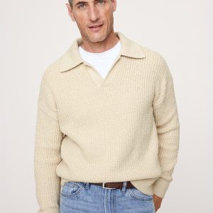 Chunky Cotton-Blend Sweater Polo