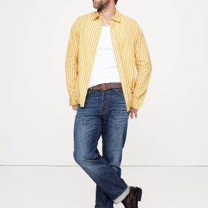 Standard-Fit Washed Cotton Poplin Shirt