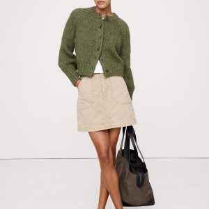 Cotton-Alpaca-Merino Raglan Cardigan