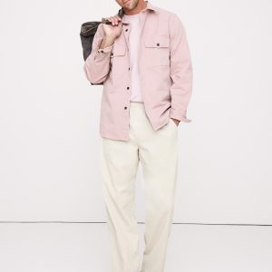 Standard-Fit Cotton Twill Shirt Jacket