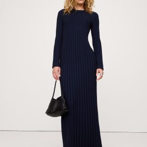 Sculpted Ribbed Maxi Dress