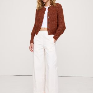 Cotton-Alpaca-Merino Raglan Cardigan