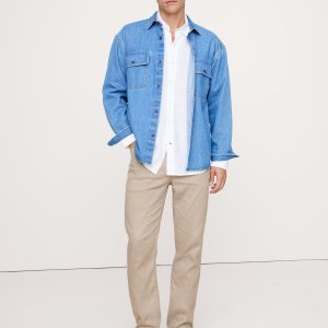 Slim Linen-Cotton Traveler Pant