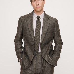 Italian Windowpane Suit Jacket