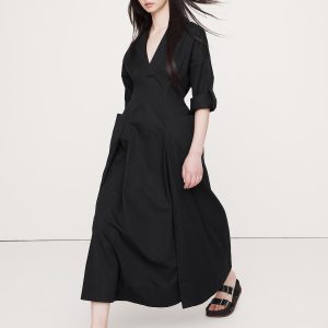 Cotton Twill Maxi Dress