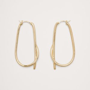 Large Knotted Hoop Earrings
