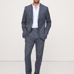 Italian Cotton-Wool Tweed Suit Pant