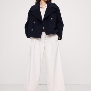 Italian Melton Wool-Blend Peacoat