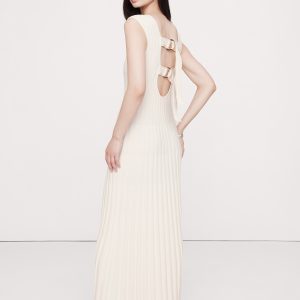 Sculpted Ribbed Backless Maxi Dress