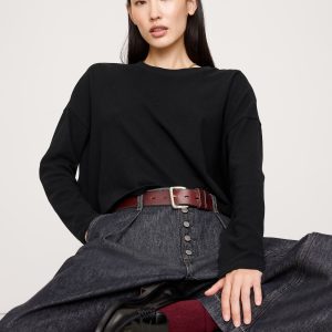 Jersey Cotton Cropped T-Shirt