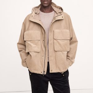 Loose-Fit Corduroy Utility Jacket
