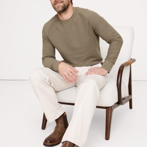 Slub Double-Knit Herringbone T-Shirt