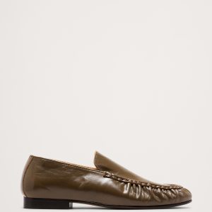 Leather Moc-Toe Loafer